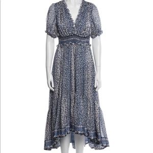 Ulla Johnson Blue Silk Midi Dress